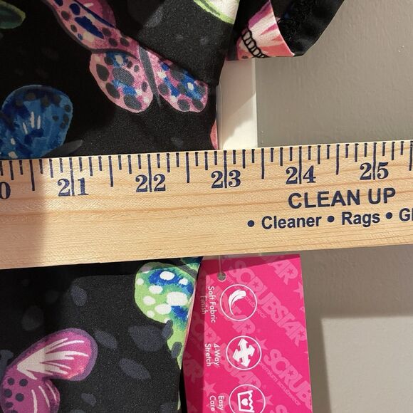 Scrubstar Scrubs Nurse Top Shirt Women’s Size Large Butterfly Print NEW with Tag - Picture 6 of 9